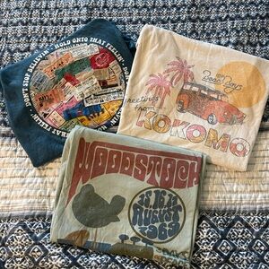 Vintage Graphic Short Sleeve Tees - Set of 3